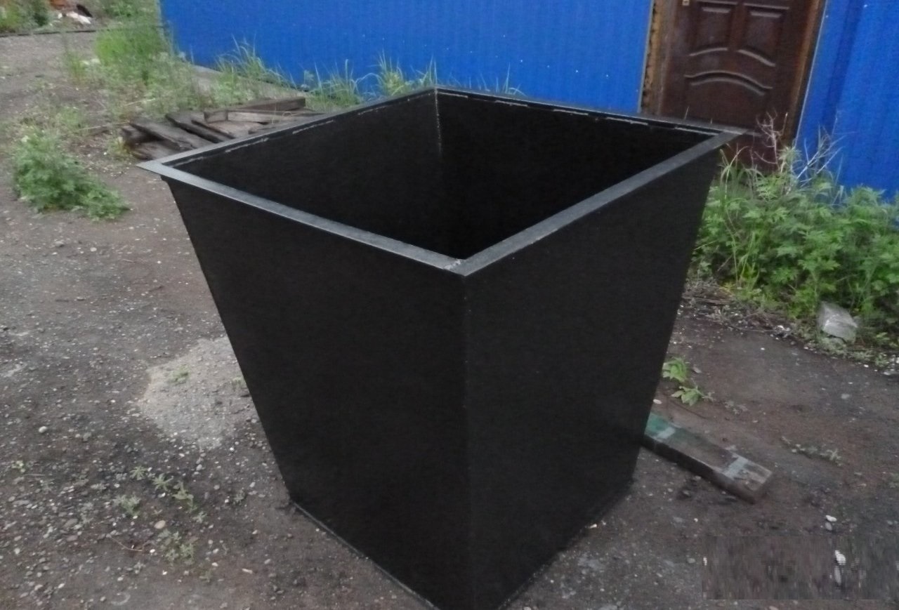 Контейнер бак для мусора мусорный 0 75 куб.м ТБО черный