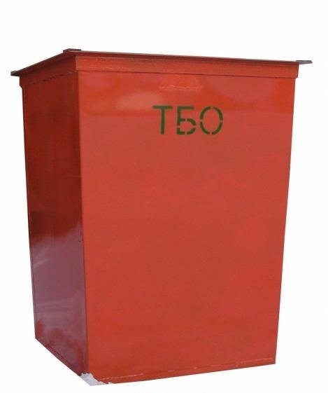Контейнер бак для мусора мусорный 0 75 куб.м ТБО с крышкой Красный