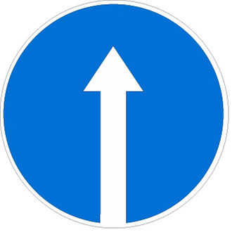 Дорожный знак 4.1.1 "Движение прямо"