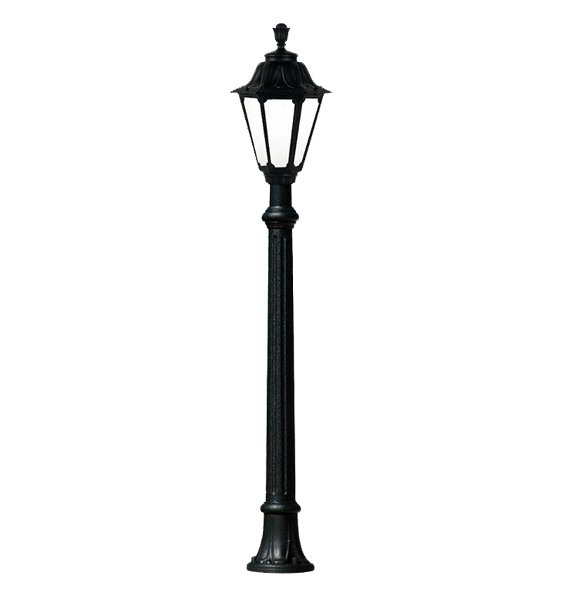 Столб фонарный уличный фонарь ALOE.R / RUT черный