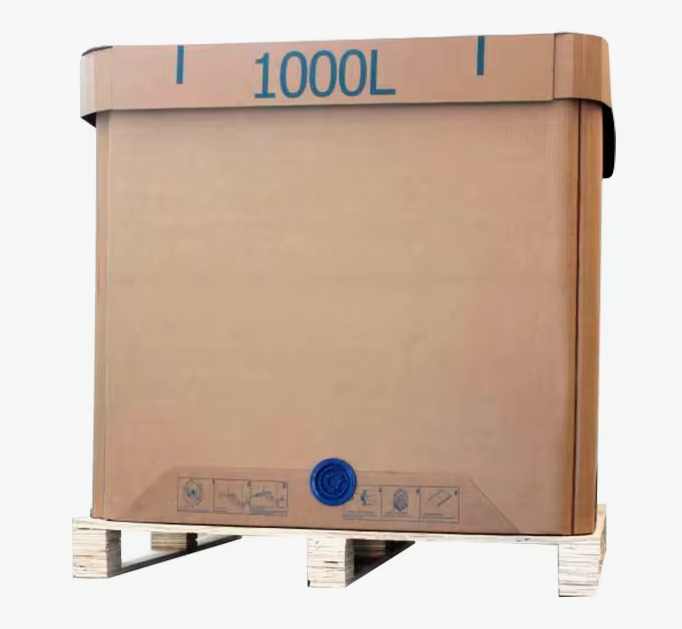 IBC складной контейнер картонный еврокуб тара для жидких грузов 1000 л без вкладыша