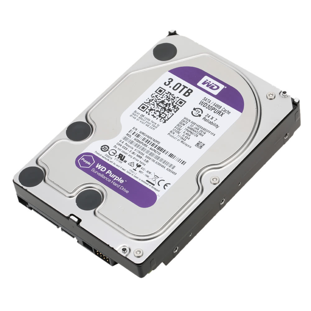 Жесткий диск для видеонаблюдения WD Purple 3 ТБ Tb 3000 GB