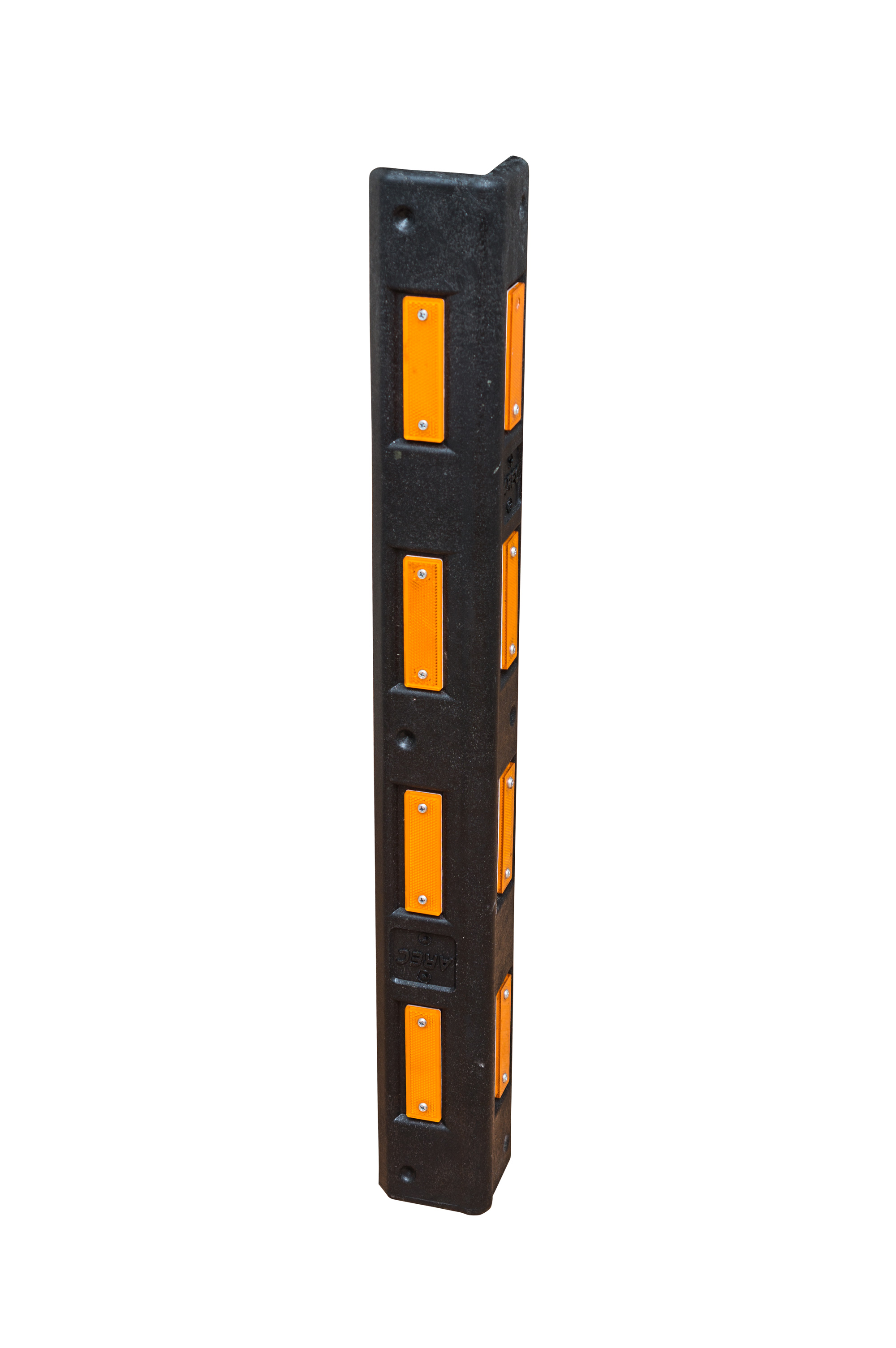 Демпфер угловой композитный ДУ-800 со светоотражающим жёлтым катафотом 