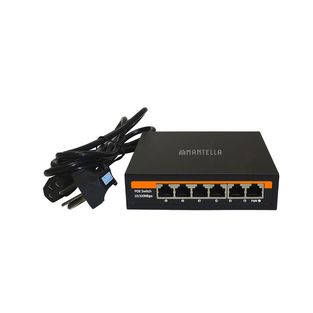 IP Коммутатор POE switch ПОЕ свитч 6 портов 4+2 48 W ВАТТ Mantella EPS4306N4