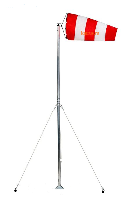 Мобильный ветроуказатель с мачтой 3 метра, конус 100 см