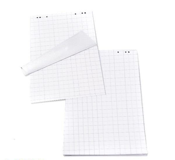 Бумага для флипчартов 90х60 см, белая, блок, 200 листов
