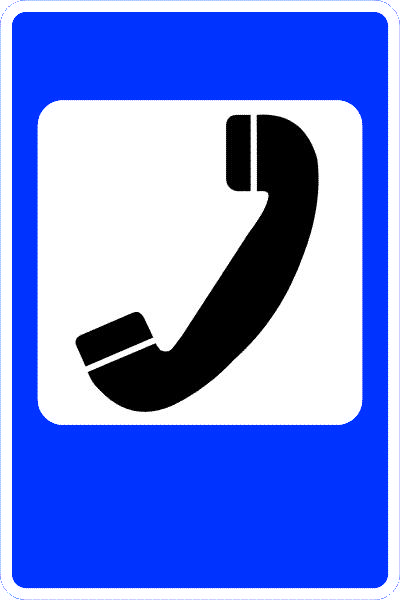 Дорожный знак 7.6 "Телефон"