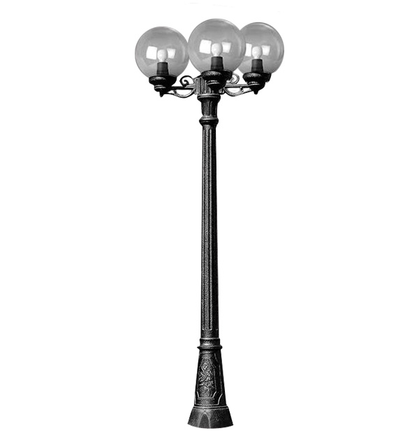 Столб фонарный уличный фонарь RICU BISSO / GLOBE 250 3L черный
