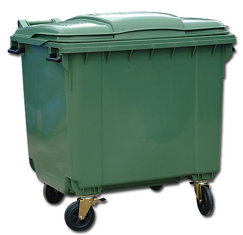 Пластиковый мусорный бак контейнер для мусора 1100 литров