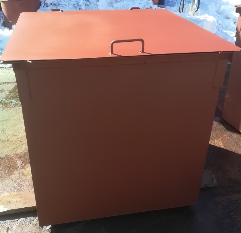 Контейнер бак для мусора мусорный ТБО 0.65 ТКО с крышкой