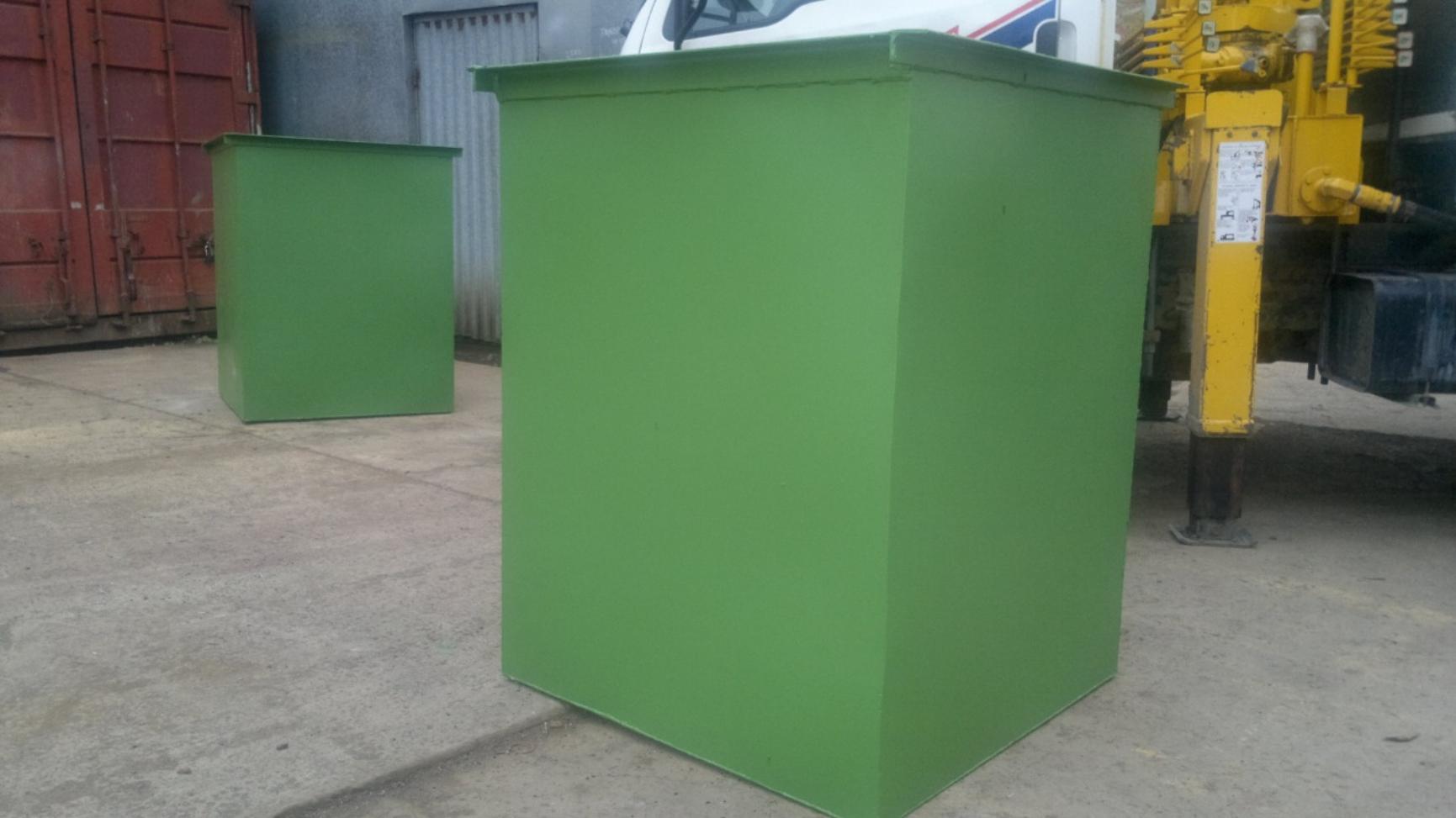 Контейнер бак для мусора мусорный ТБО 0.65 м3 ТКО зеленый с НДС