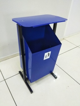 Урна для мусора мусорка Уралочка-2 с крышкой синяя