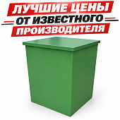 Контейнер бак для мусора мусорный 0.75 м³ 0 75 куб.м ТБО зеленый