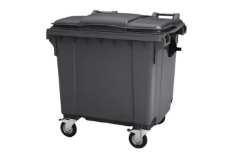 Пластиковый мусорный бак контейнер для мусора 770 литров с НДС серый