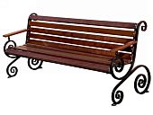 Скамейка скамья лавочка лавка Французская лоза с подлокотником Скамейка скамья лавочка лавка Французская лоза с подлокотником