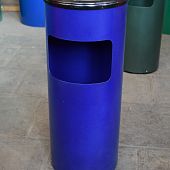 Урна для мусора мусорка офисная порошковая синяя