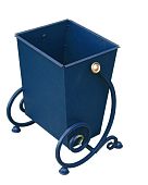 Урна для мусора мусорка кованая парковая уличная «Волна» синяя