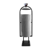 Парковая урна для мусора «Рубин 50 с крышкой» красная