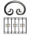 Кованый элемент ковки металлический орнамент Вензель "Туз" Т10-135-91