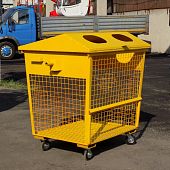 СЕТЧАТЫЙ КОНТЕЙНЕР ДЛЯ раздельного СБОРА мусора ТБО 0,9 М3 жёлтый СЕТЧАТЫЙ КОНТЕЙНЕР ДЛЯ раздельного СБОРА мусора ТБО 0,9 М3 жёлтый