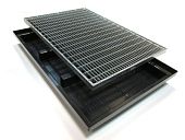 Грязезащитный поддон грязесборный придверный пластиковый с решеткой стальной комплект на вход в кафе торговый центр магазин Грязезащитный поддон грязесборный придверный пластиковый с решеткой стальной комплект на вход в кафе торговый центр магазин