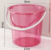 Корзина ведро для мусора офисная мусорка Mantella 1010Р Розовое 30,2 литра