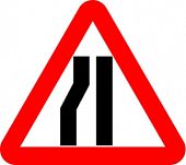 Дорожный знак 1.20.3 "Сужение дороги" треугольник МЫ ПРОИЗВОДИТЕЛИ  Дорожный знак 1.20.3 "Сужение дороги" треугольник МЫ ПРОИЗВОДИТЕЛИ